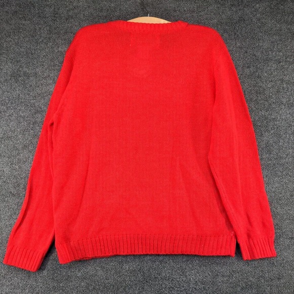 Merry Christmas Women's Christmas Tree Sweater Red S/M LED Lights W/Tags - Picture 5 of 11